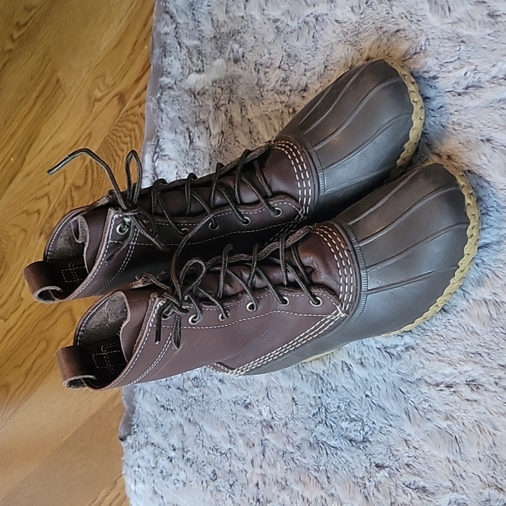 L.L. Bean Brown Leather Ankle Duck Boots, Women's Size 4M, Great Condition!